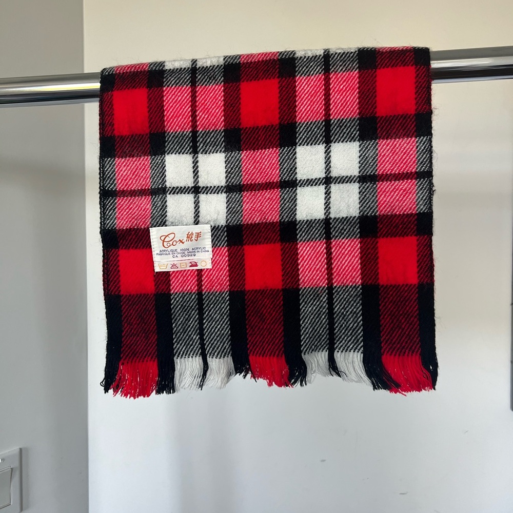 CO Red and Black Plaid Scarf